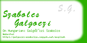 szabolcs galgoczi business card